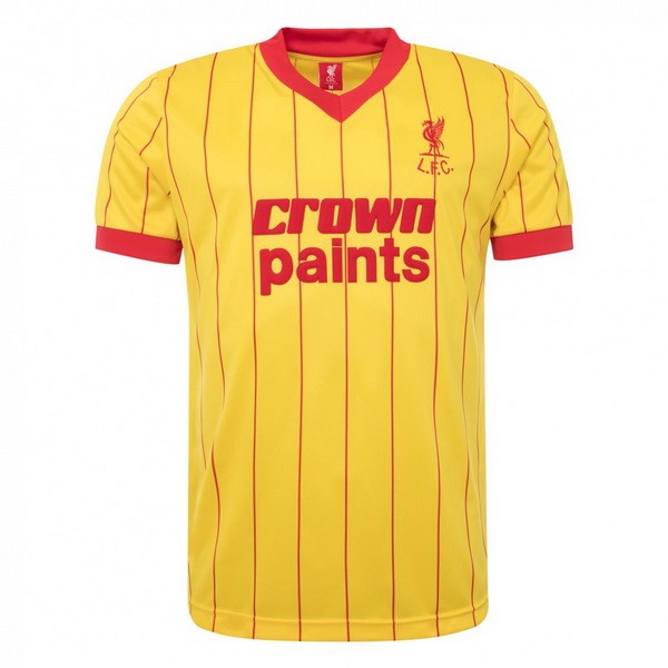 Camiseta Liverpool 2ª Retro 1982 1983 Amarillo